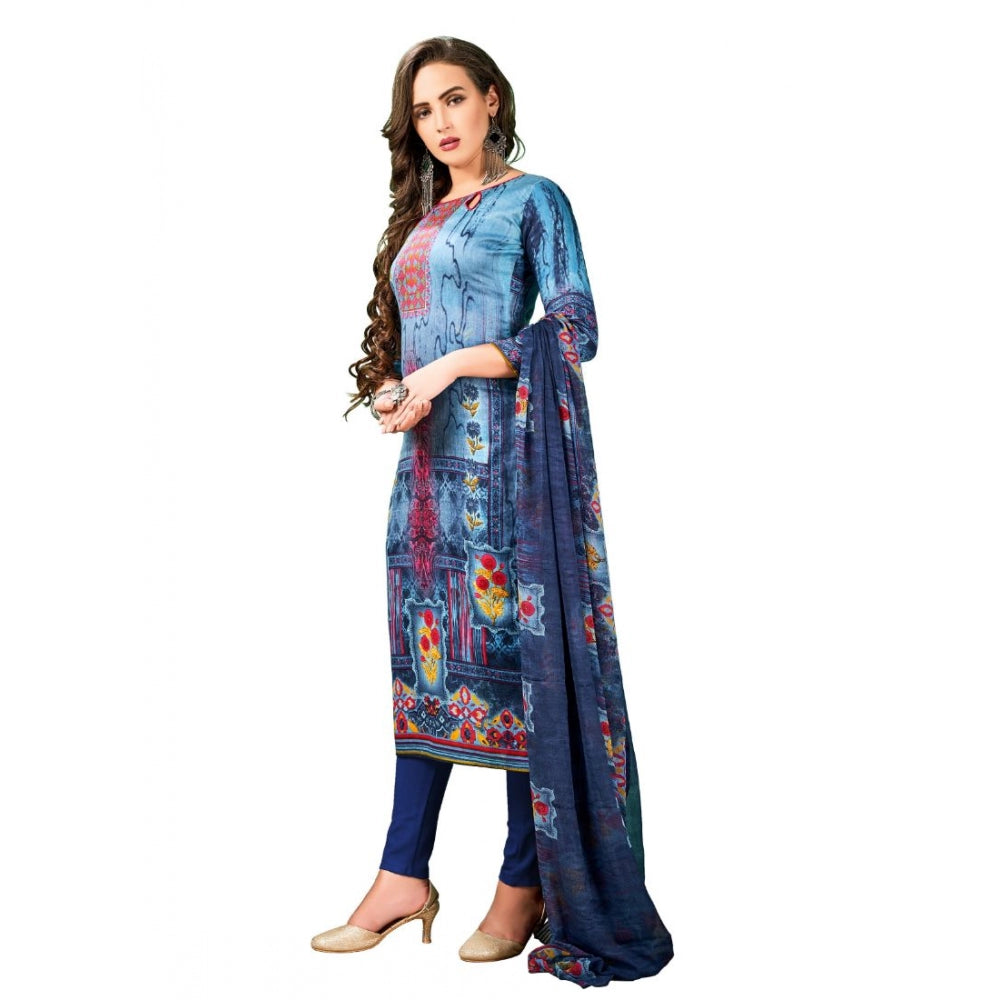 Indoraa Women's Cotton Unstitched Salwar-Suit Material With Dupatta (Multi, 2-2.5mtrs)