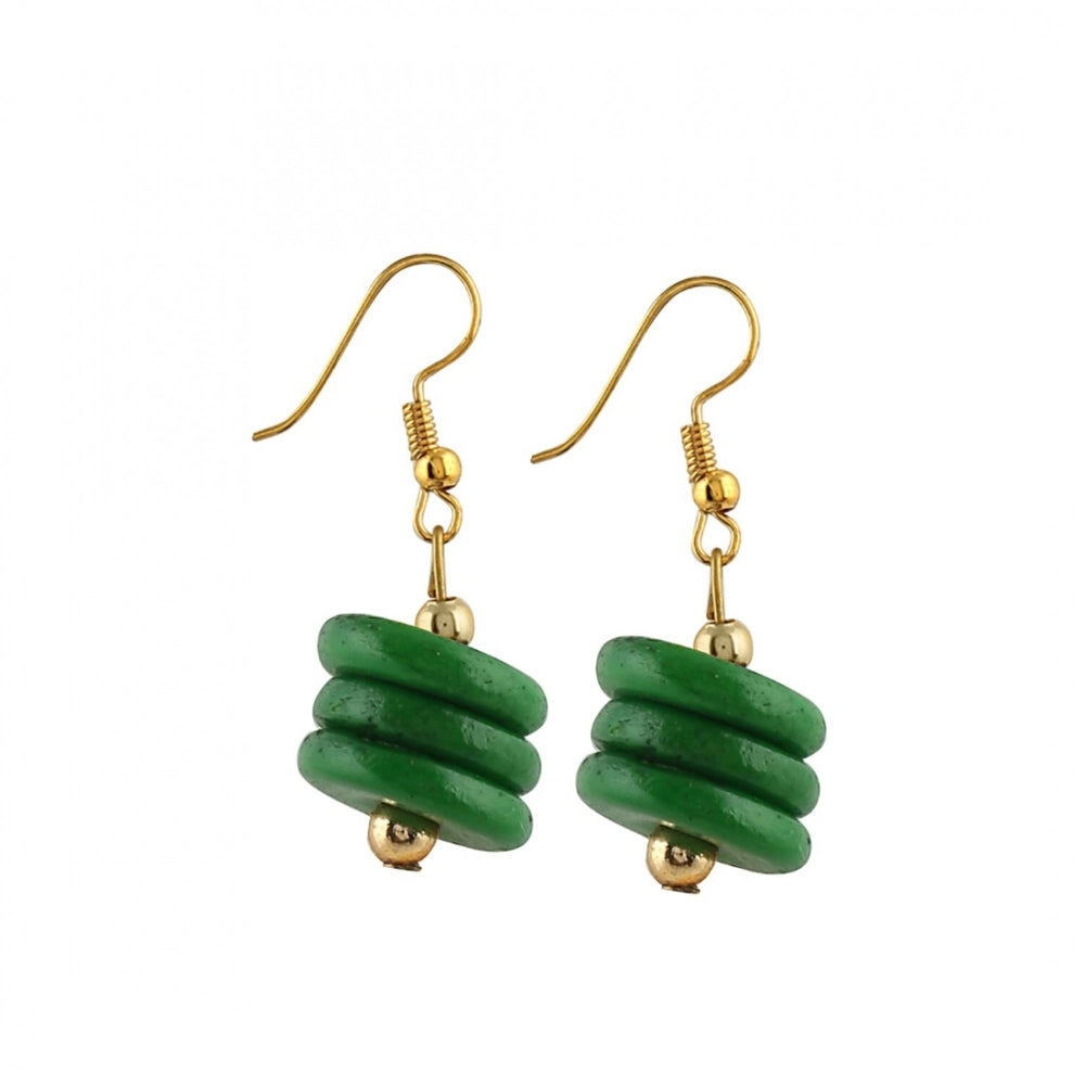 indoraa Women's Green Color Designer Tibetan Style Fashion Necklace Set (Color: Green)