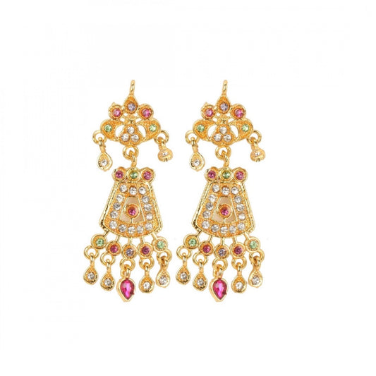 indoraa Gold-Plated And Jadau Choker Necklace With Earrings Set For Women