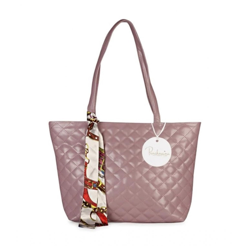 indoraa Women's Polyurethane Textured Shoulder Bag (Blush Pink)