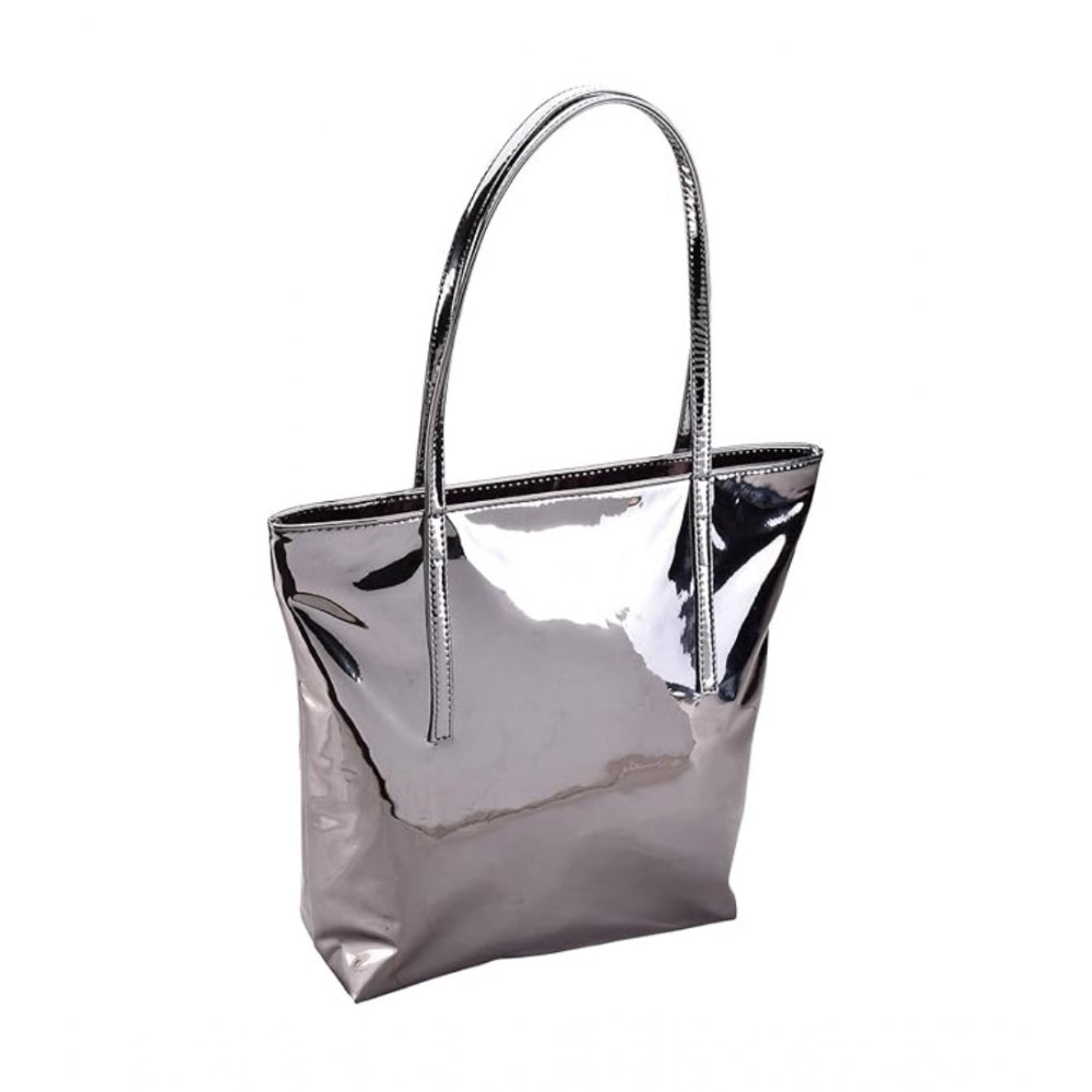 indoraa Women's Synthetic Solid Shoulder Bag (Grey)
