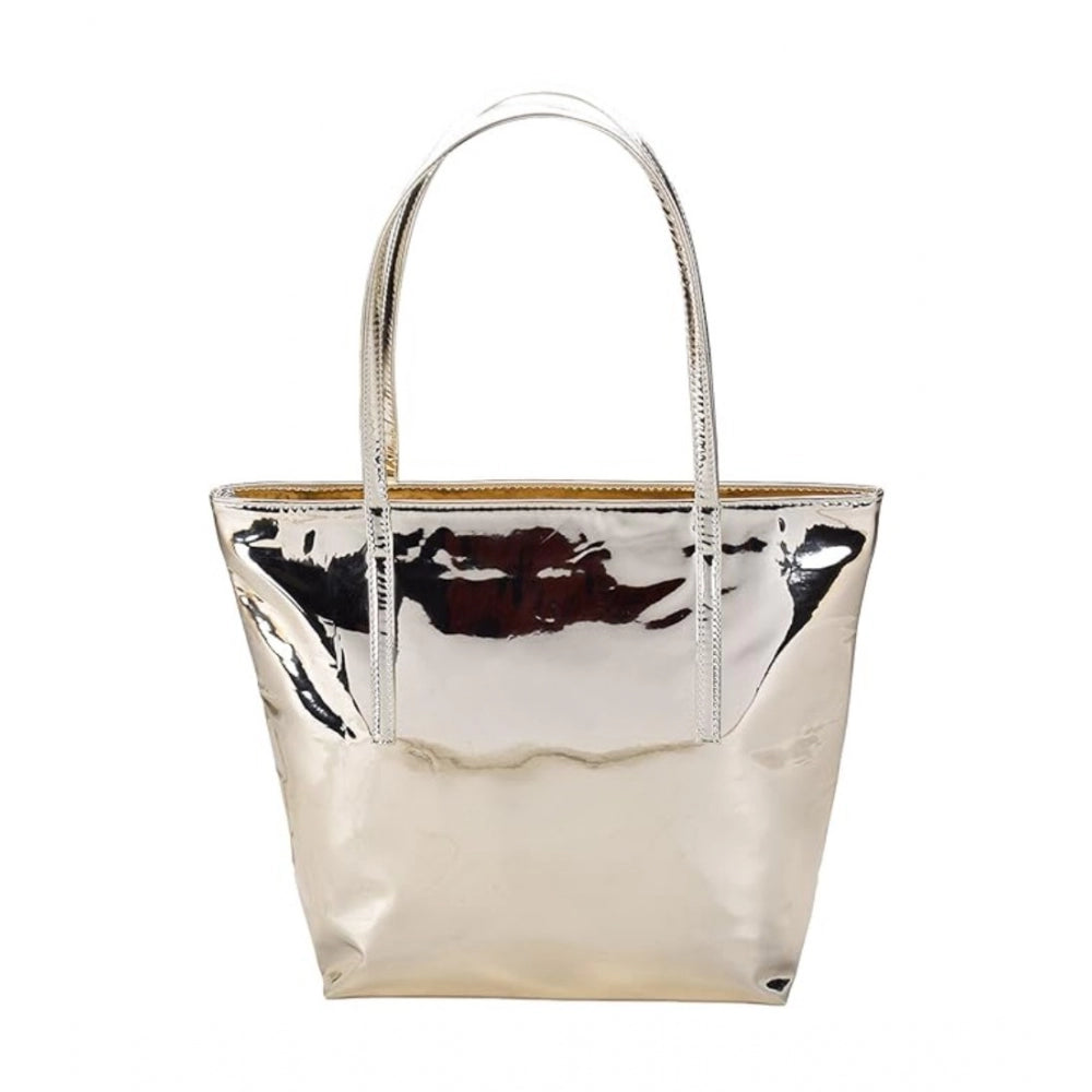 indoraa Women's Synthetic Solid Shoulder Bag (Gold)