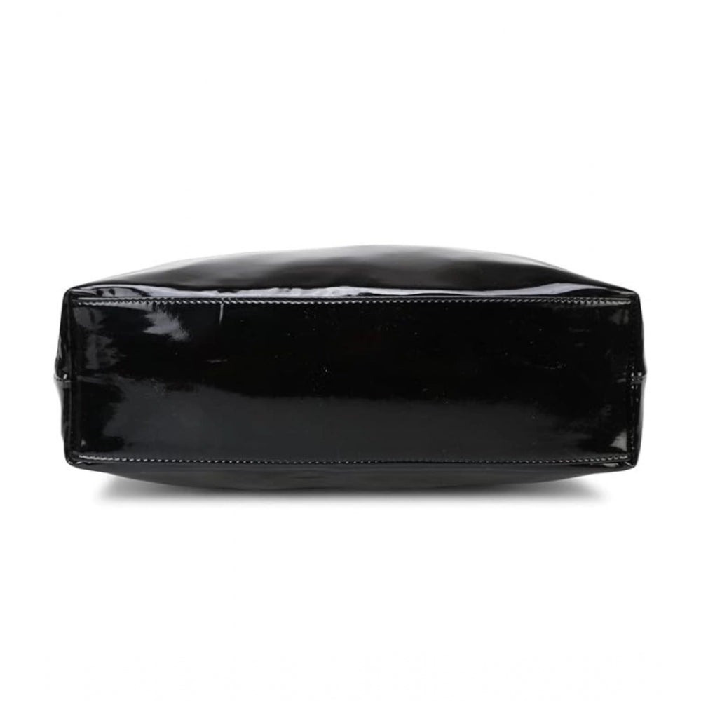 indoraa Women's Synthetic Solid Shoulder Bag (Black)