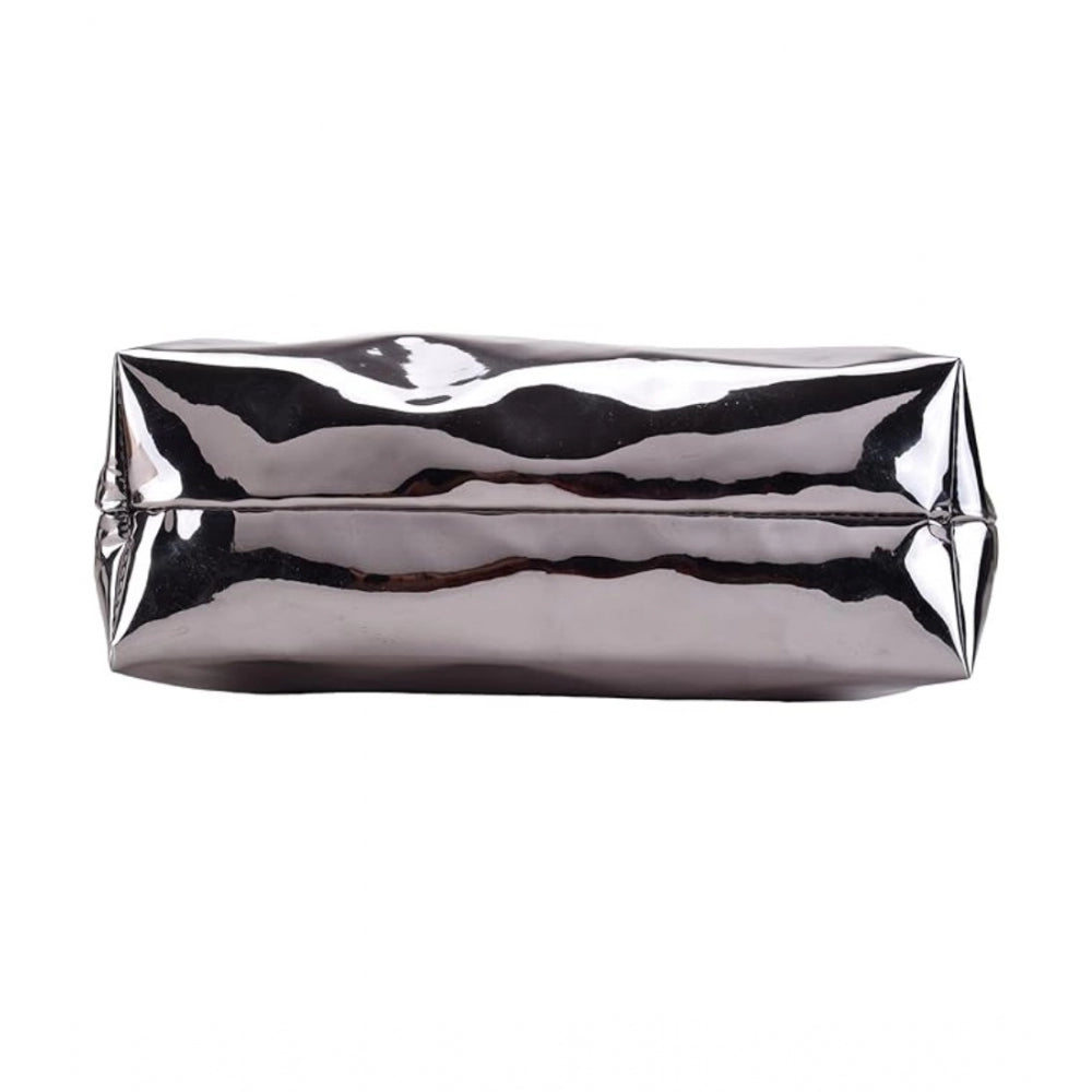 indoraa Women's Synthetic Solid Shoulder Bag (Grey)