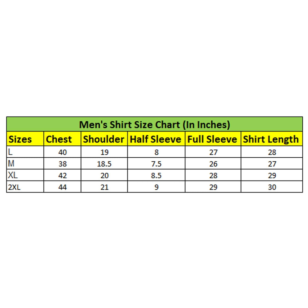 Indoraa Men's Casual Cotton Half Sleeve Solid Shirt (Lemon)