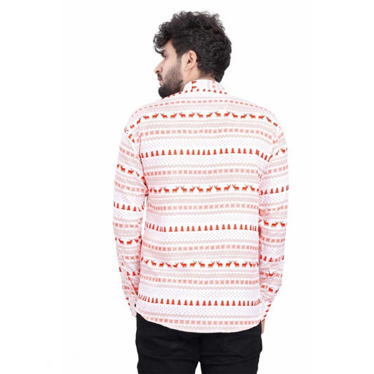 Indoraa Men's Cotton Blended Printed Full Sleeve Shortkurta (Multicolor)