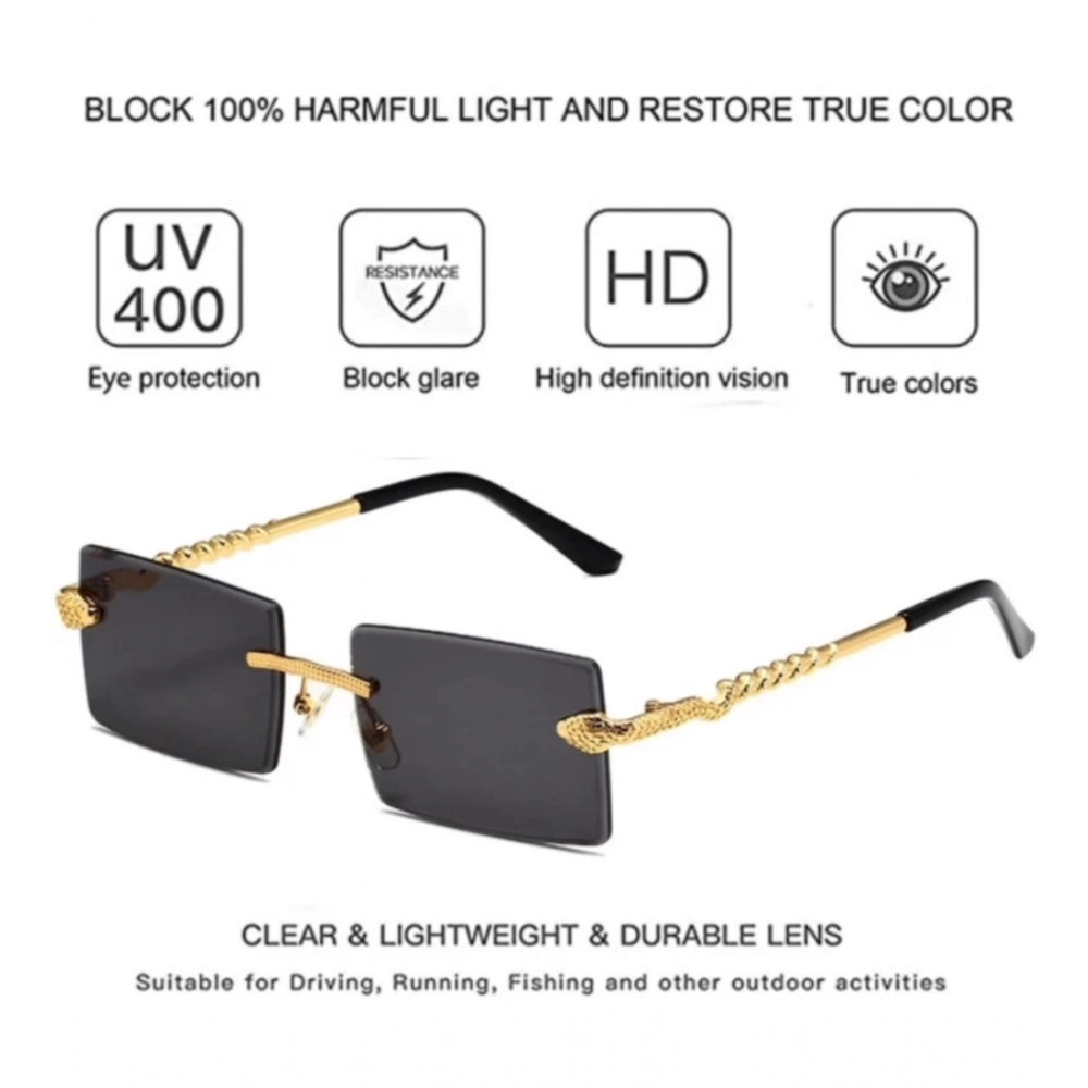 indoraa Classic Unisex UV400 Protection Sunglasses (Black)