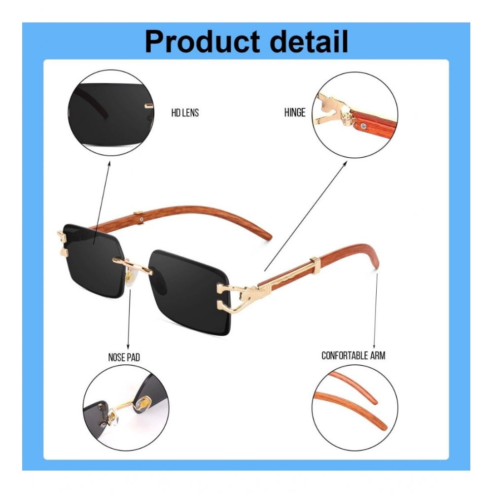 indoraa Classic Unisex UV400 Protection Sunglasses (Black)