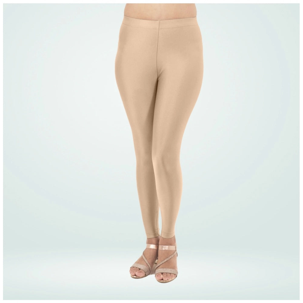 Indoraa Women's Cotton Blended Solid Shimmer Ankle leggings (Sandal)