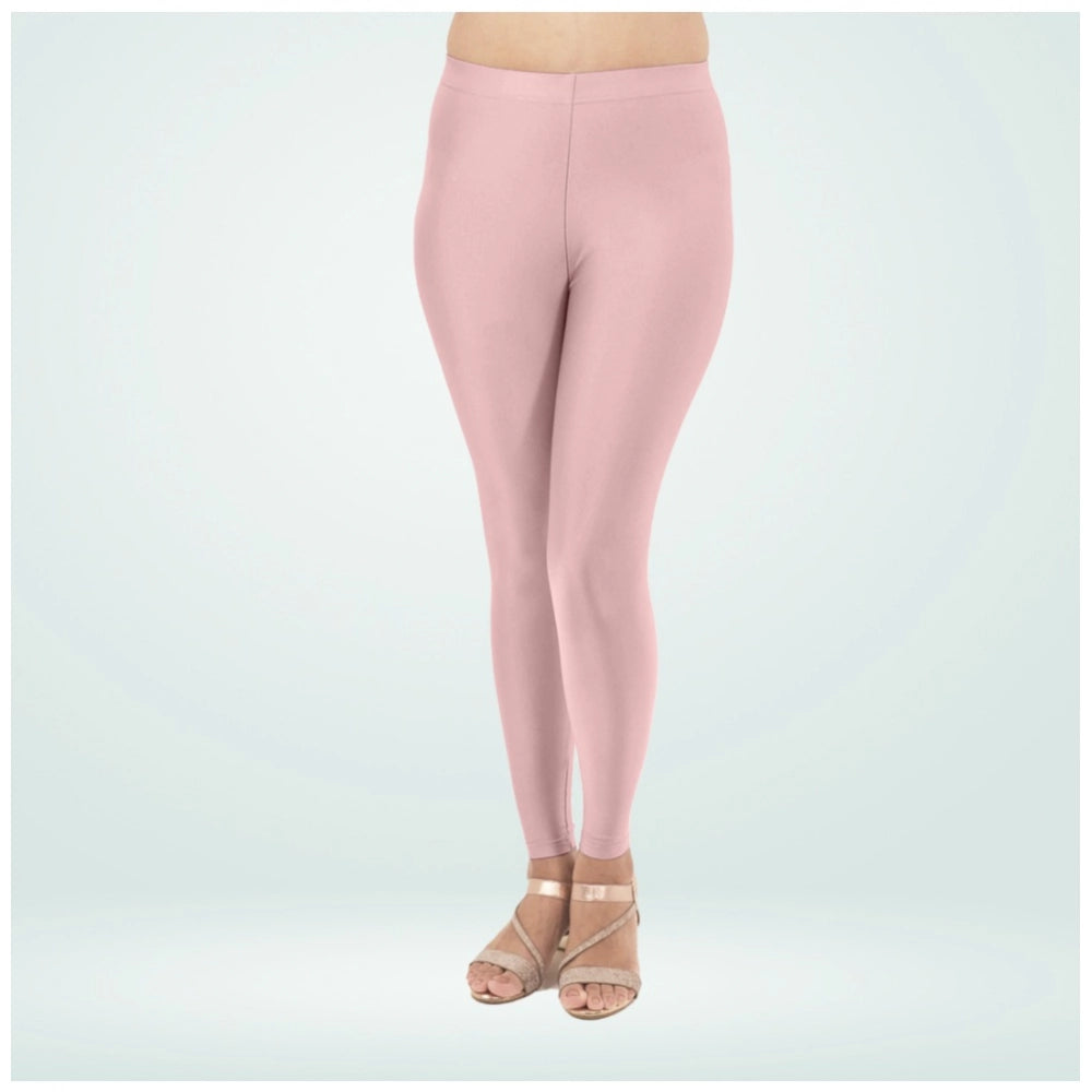 Indoraa Women's Cotton Blended Solid Shimmer Ankle leggings (Onion)