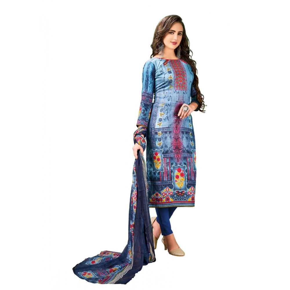 Indoraa Women's Cotton Unstitched Salwar-Suit Material With Dupatta (Multi, 2-2.5mtrs)