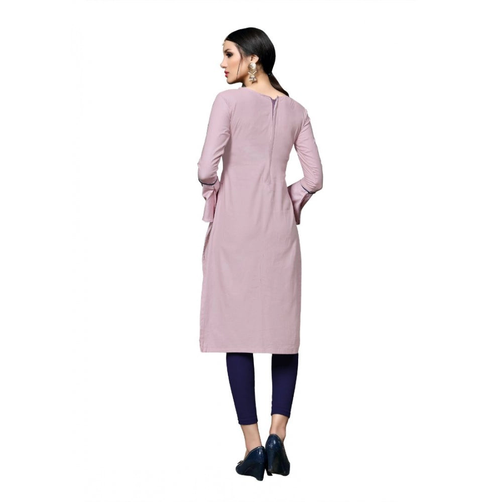 Indoraa Women's Cotton Unstitched Salwar-Suit Material With Dupatta (Pink, 2-2.5mtrs)