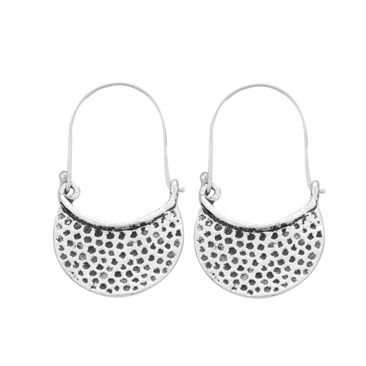 indoraa Women's Silver Plated Hook Dangler Hanging Earrings-Silver