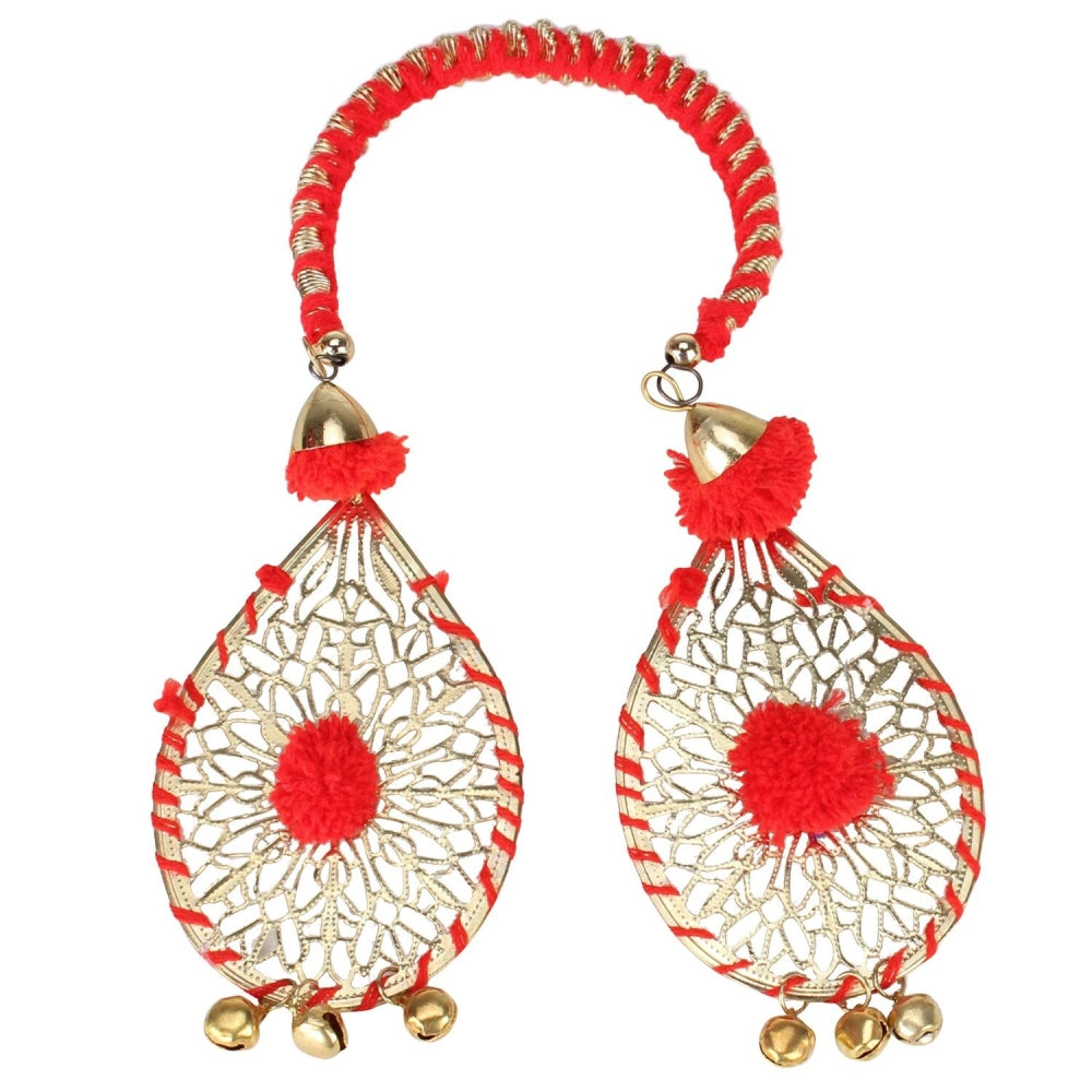 indoraa Women's Alloy Hanging Thread Bracelet-Red