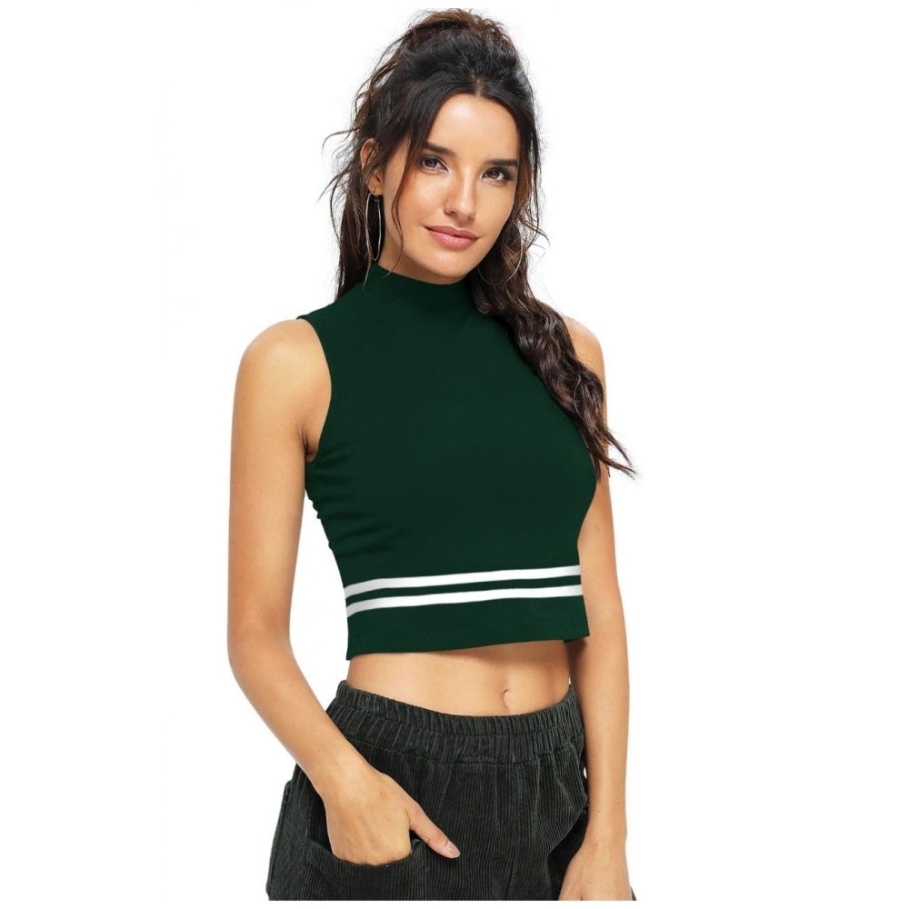 Indoraa Women's Polyester, Knitting Western Wear Tops (Green)