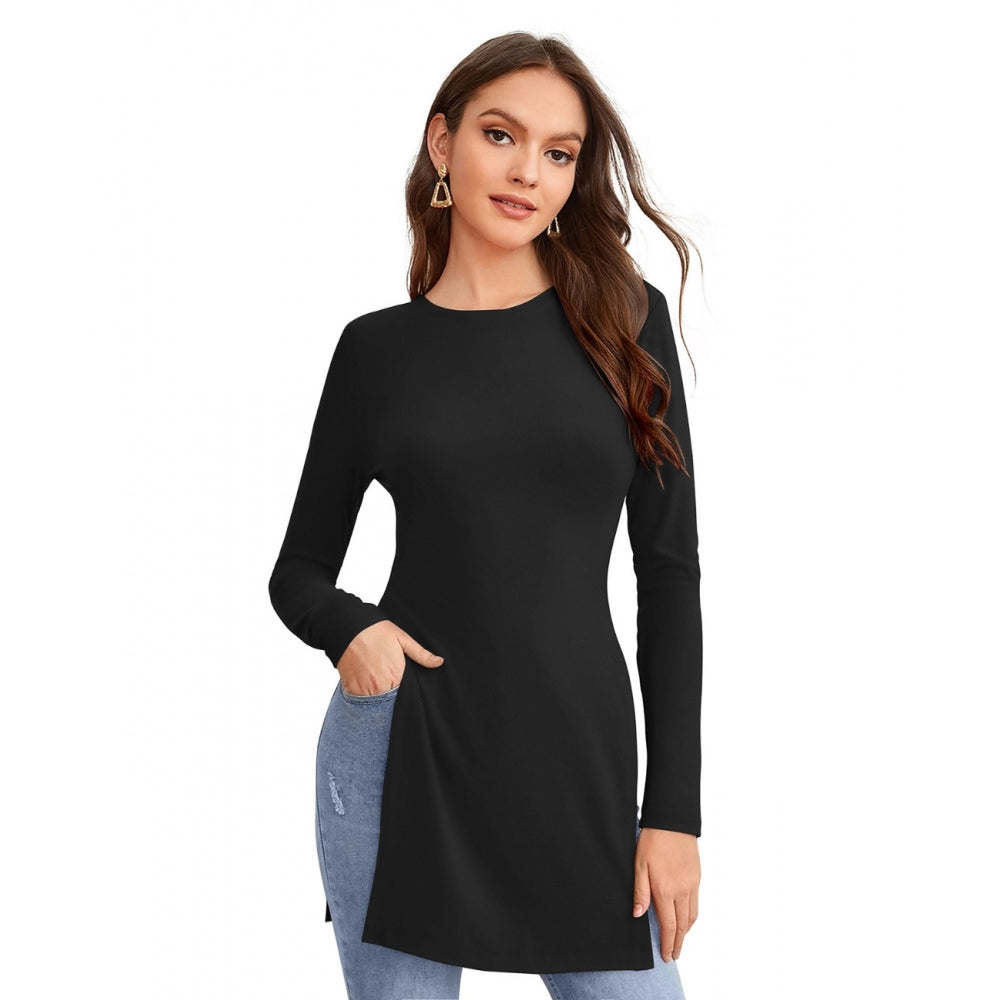 Indoraa Women's Western Wear Hosiery T Shirts (Black)