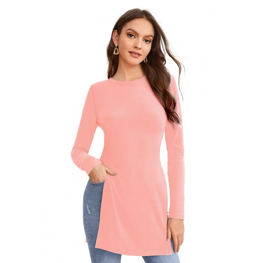 Indoraa Women's Western Wear Hosiery T Shirts (Peach)