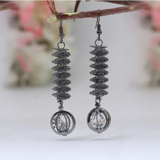 indoraa Women's Black Color Antique Earrings Combo Of 6 Pairs