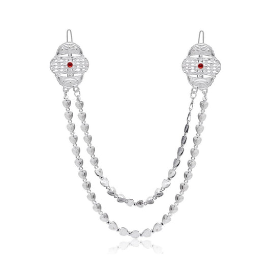 indoraa Women's Silver Color Hair Pin / Juda Pin