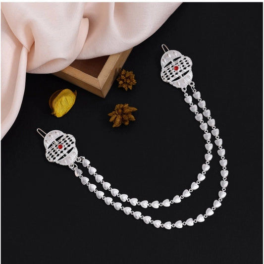 indoraa Women's Silver Color Hair Pin / Juda Pin