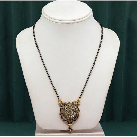 indoraa Women's Gold Color 5 Piece Of Mangalsutra Combo