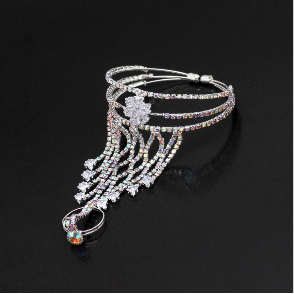 indoraa Women's White Color Hathphool Adjustable Bracelet
