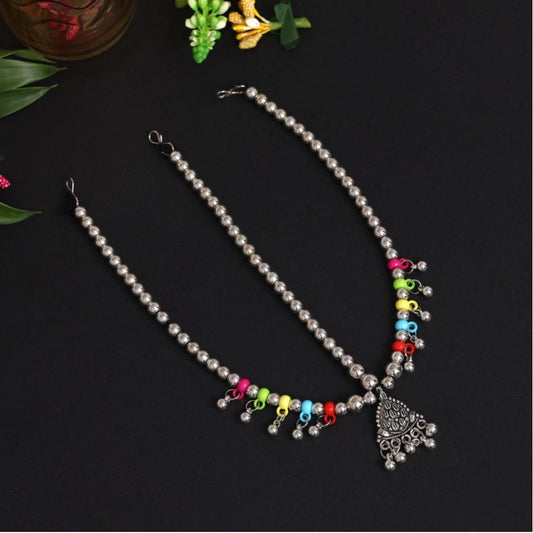 indoraa Women's Multi Color Oxidised Matha Patti
