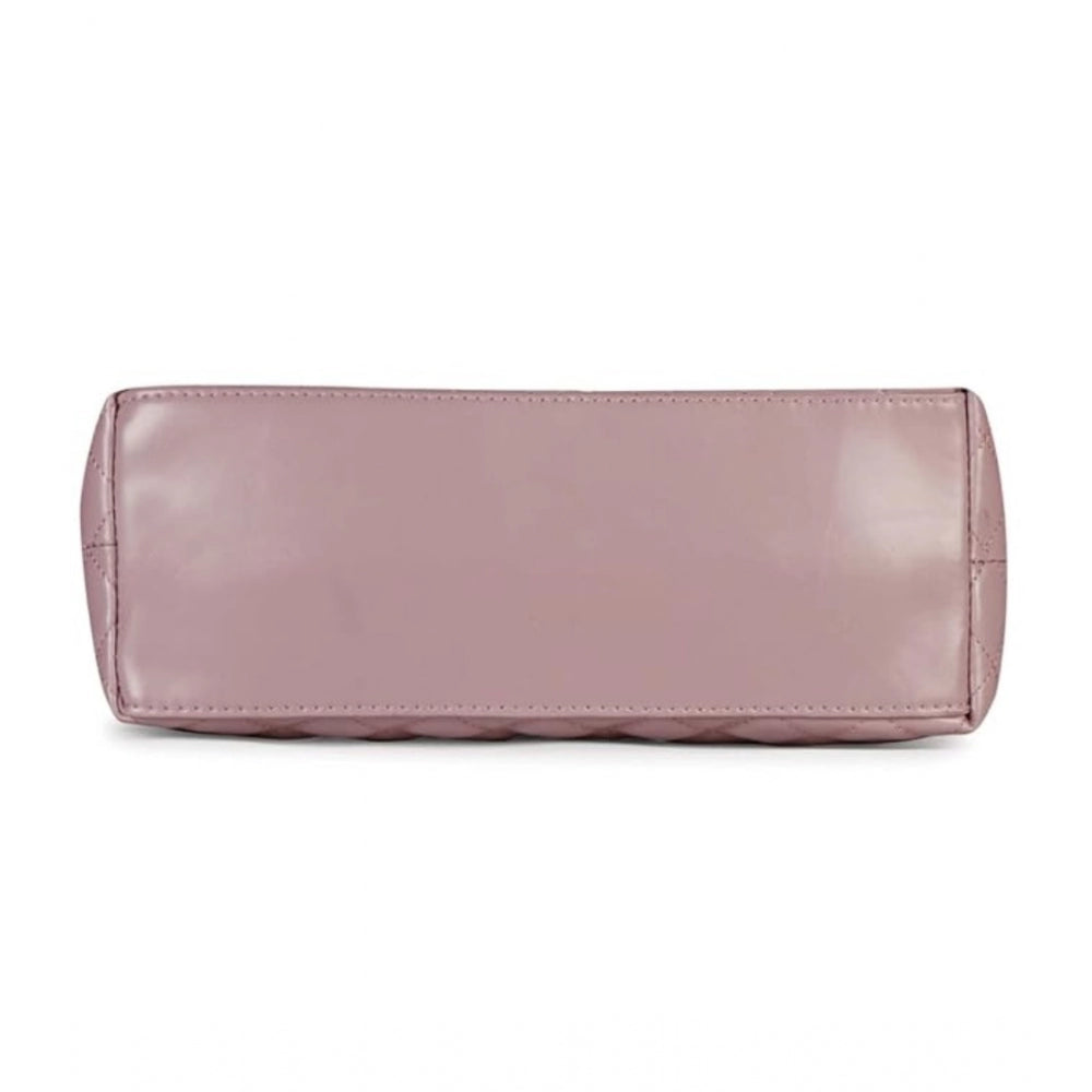 indoraa Women's Polyurethane Textured  Shoulder Bag (Blush Pink)