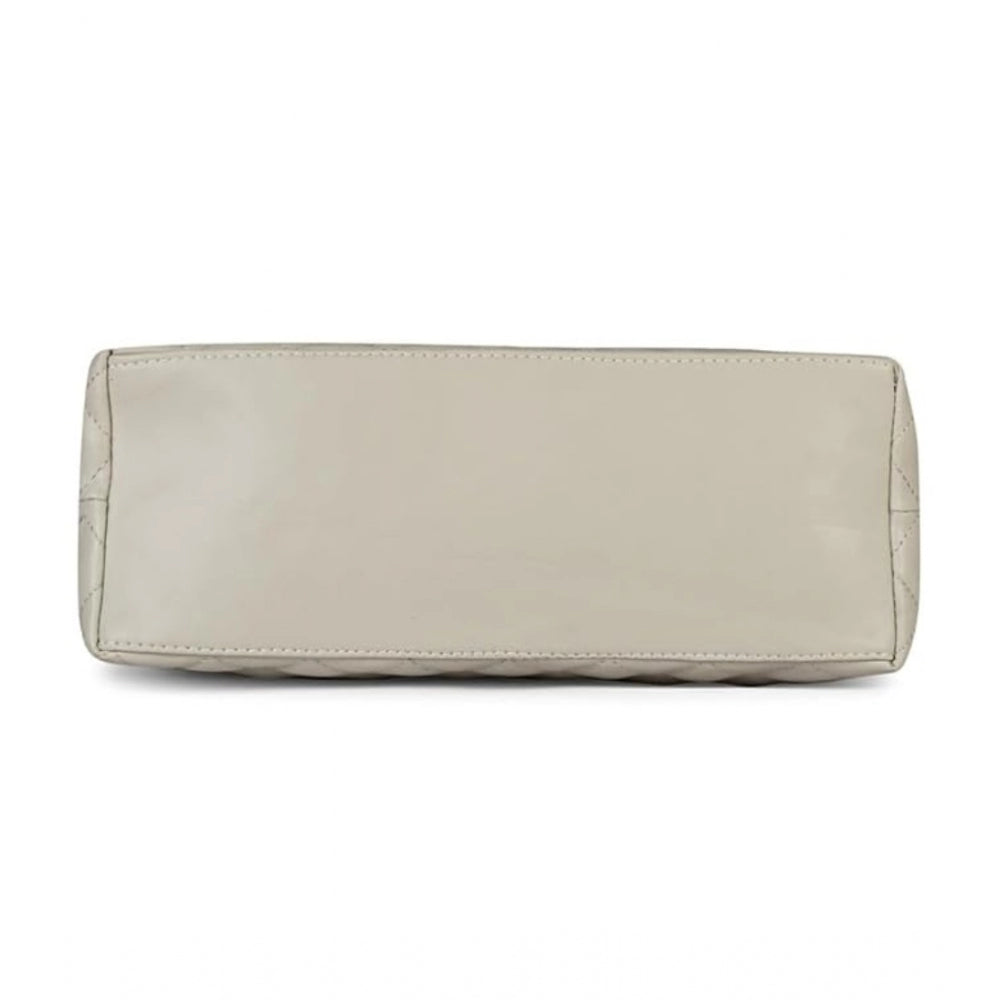 indoraa Women's Polyurethane Textured  Shoulder Bag (Grey)