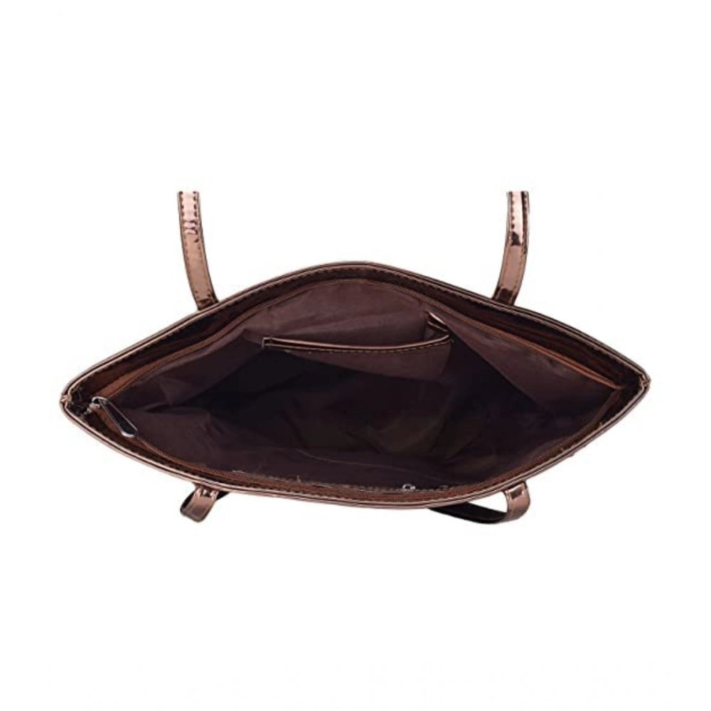 indoraa Women's Synthetic Solid Shoulder Bag (Copper)