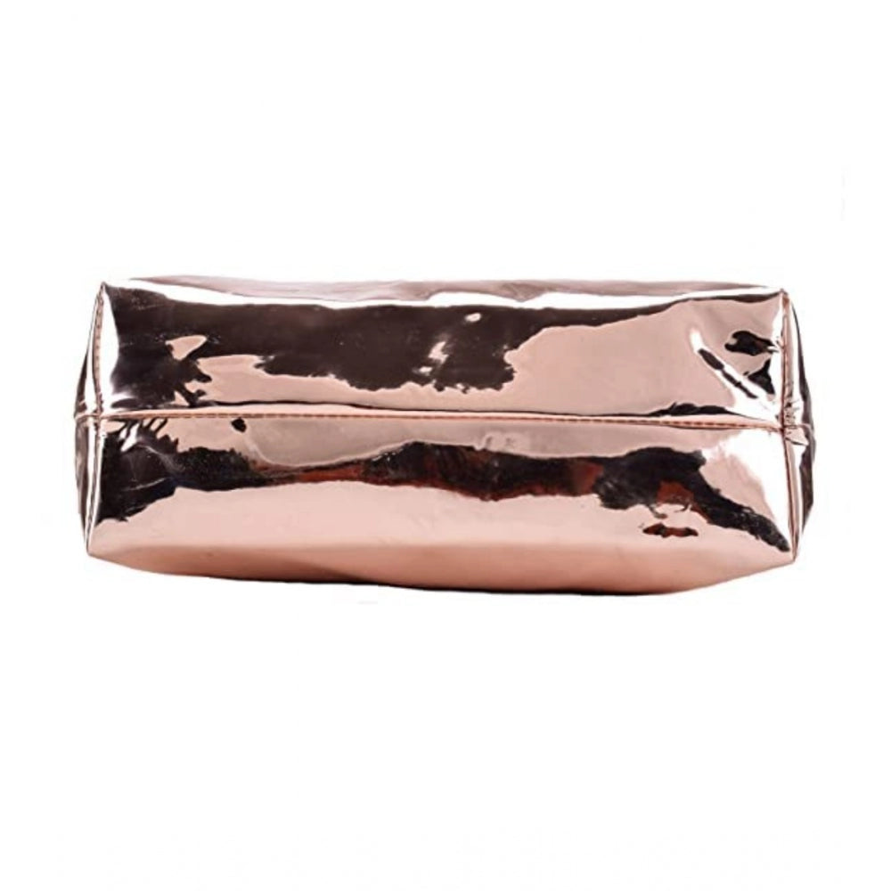 indoraa Women's Synthetic Solid Shoulder Bag (Rose Gold )