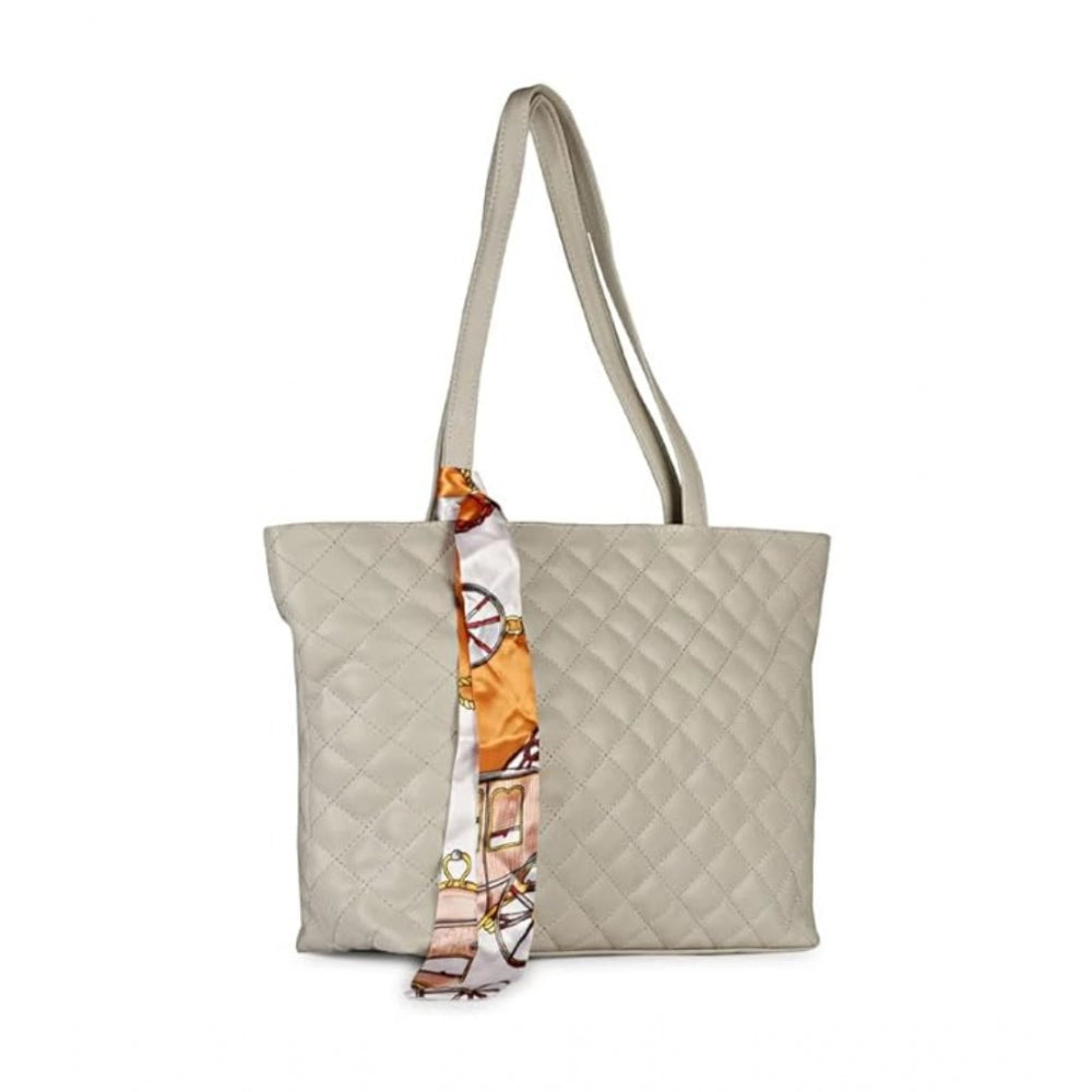 indoraa Women's Polyurethane Textured  Shoulder Bag (Grey)