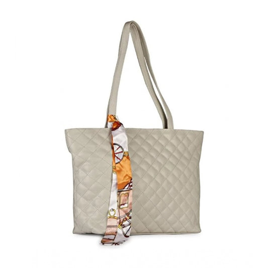 indoraa Women's Polyurethane Textured  Shoulder Bag (Grey)