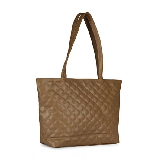 indoraa Women's Polyurethane Textured  Shoulder Bag (Light Brown)