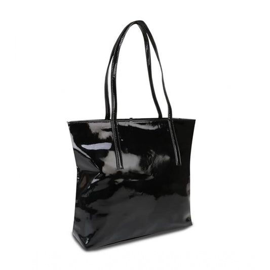 indoraa Women's Synthetic Solid Shoulder Bag (Black)