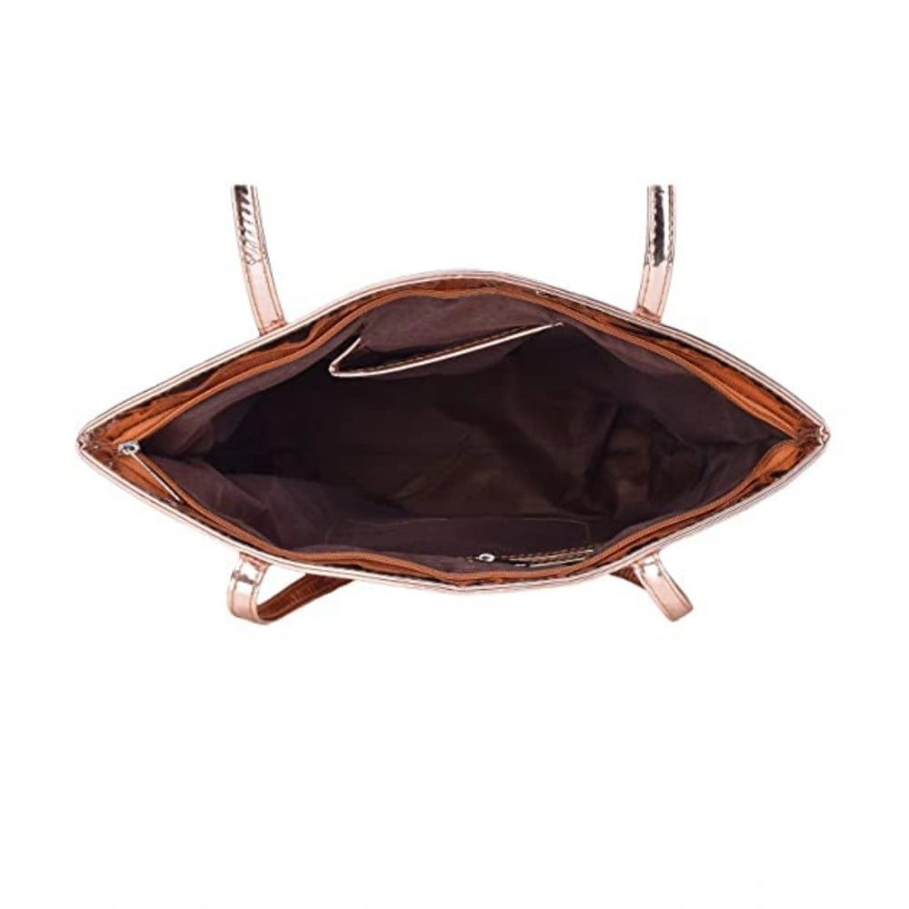 indoraa Women's Synthetic Solid Shoulder Bag (Rose Gold )