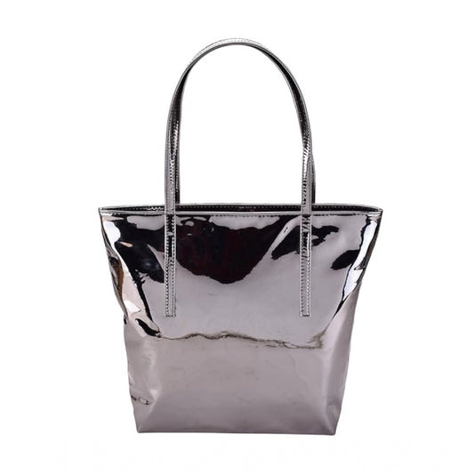 indoraa Women's Synthetic Solid Shoulder Bag (Grey)