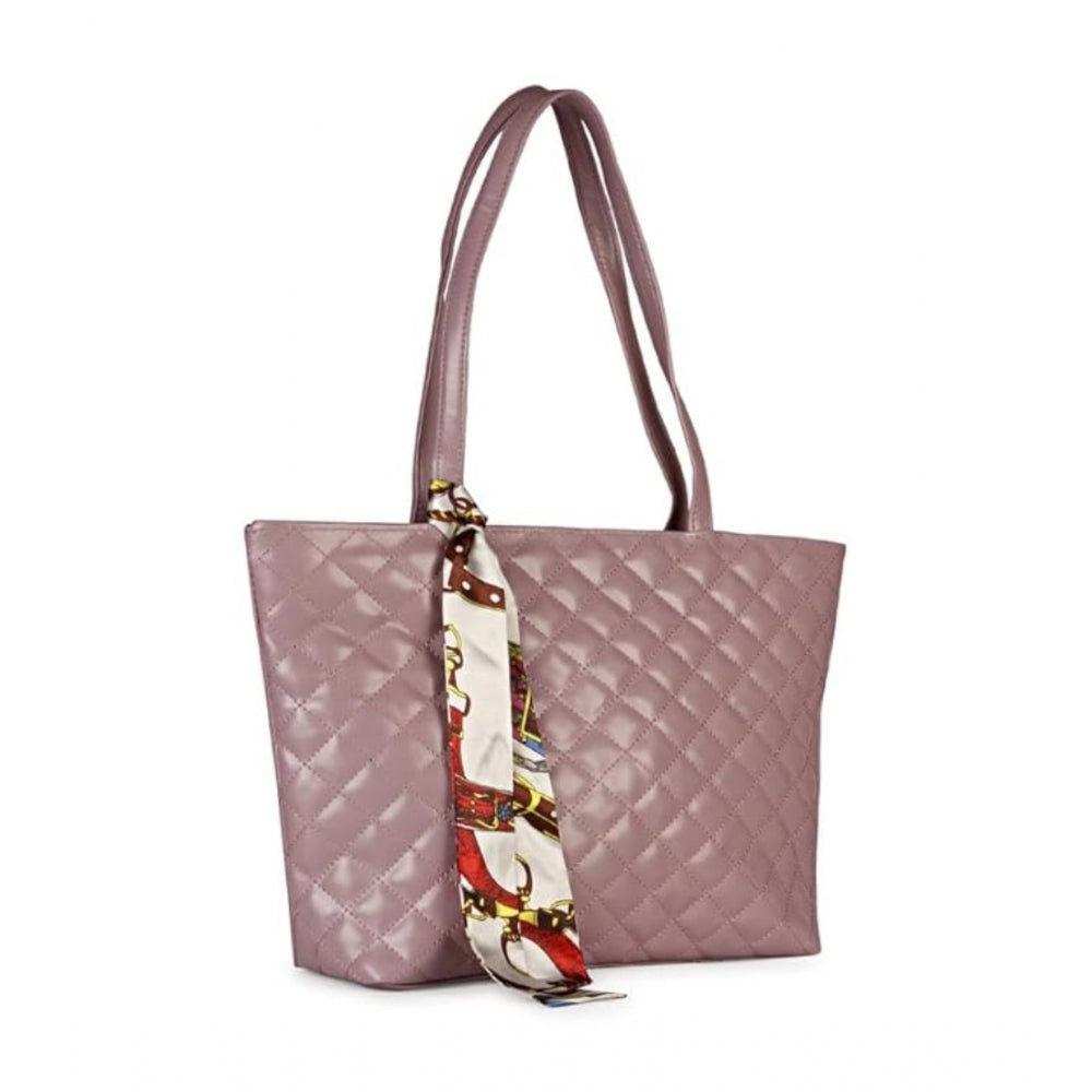 indoraa Women's Polyurethane Textured  Shoulder Bag (Blush Pink)