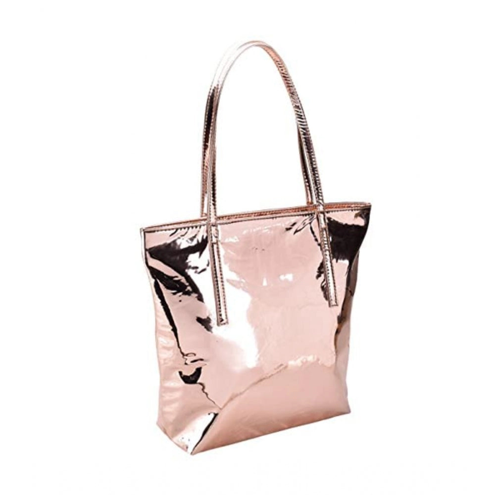 indoraa Women's Synthetic Solid Shoulder Bag (Rose Gold )