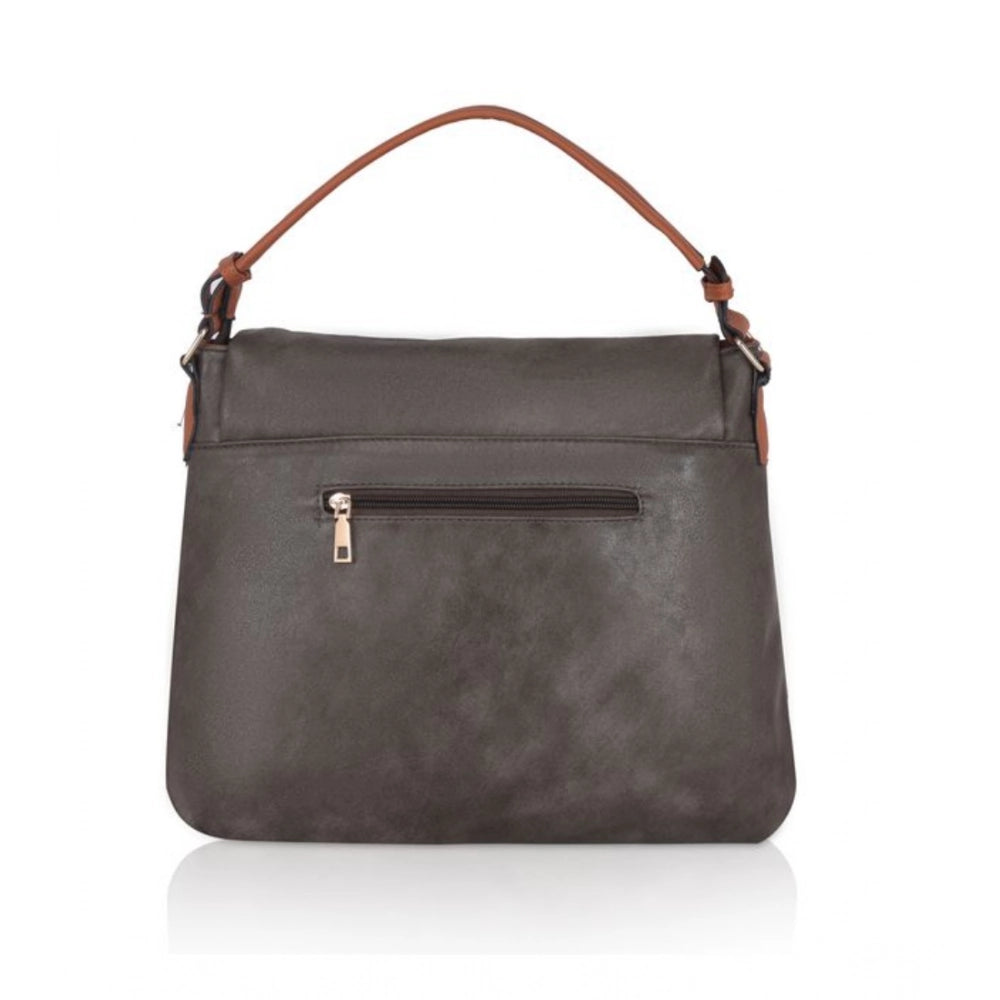 indoraa Women's Faux Leather Solid Sling Bag (Green)