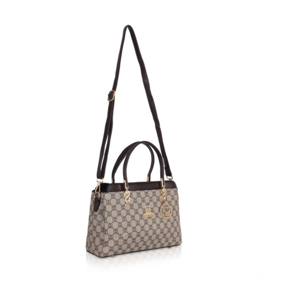 indoraa Women's Faux Leather Printed Handbag (Coffee)