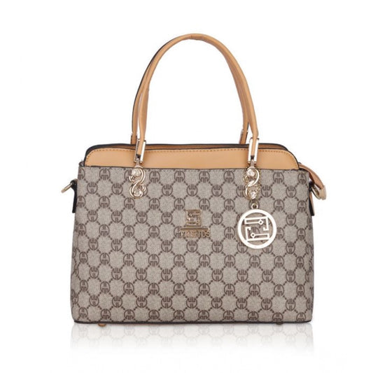 indoraa Women's Faux Leather Printed Handbag (Camel)