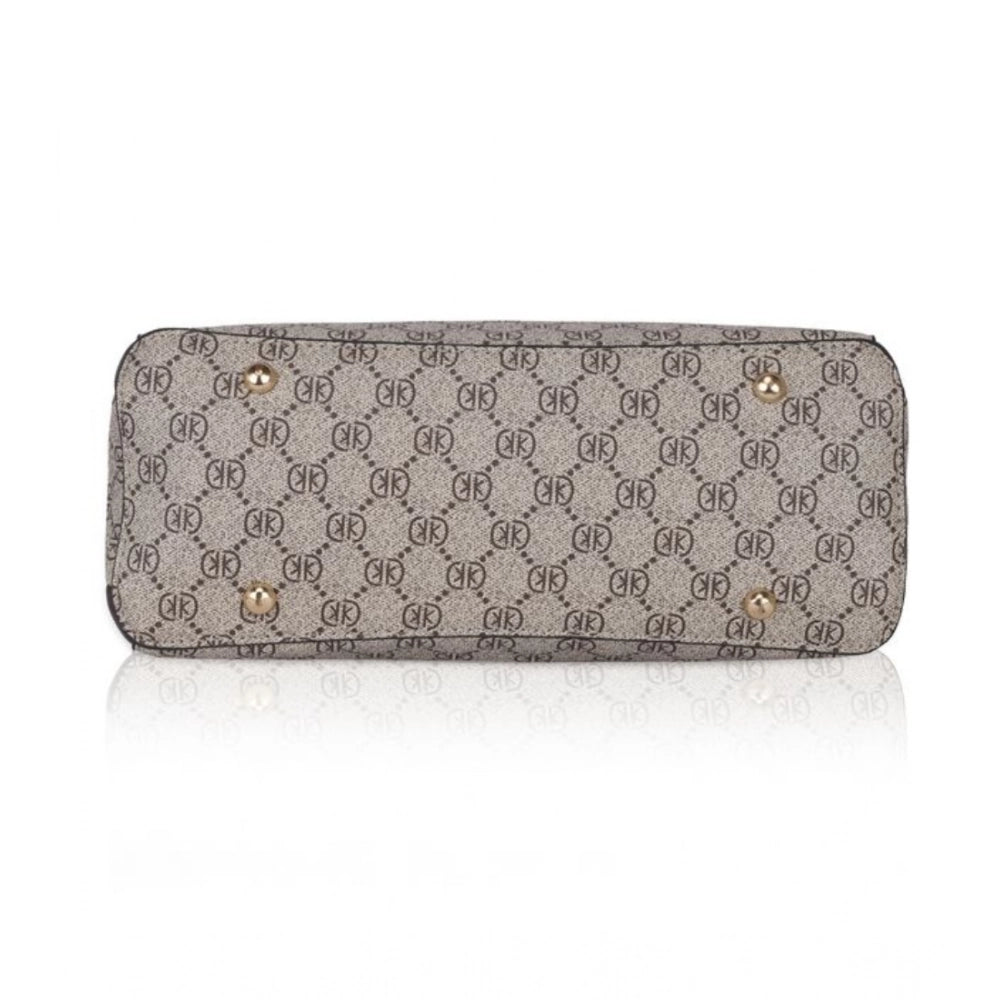 indoraa Women's Faux Leather Printed Handbag (Coffee)