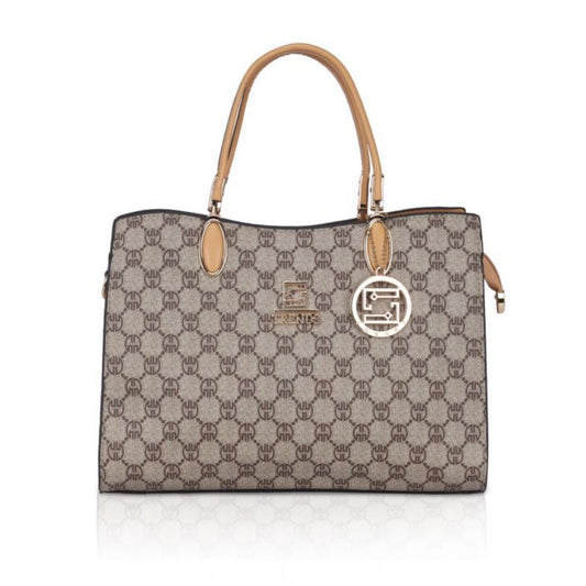 indoraa Women's Faux Leather Printed Handbag (Camel)