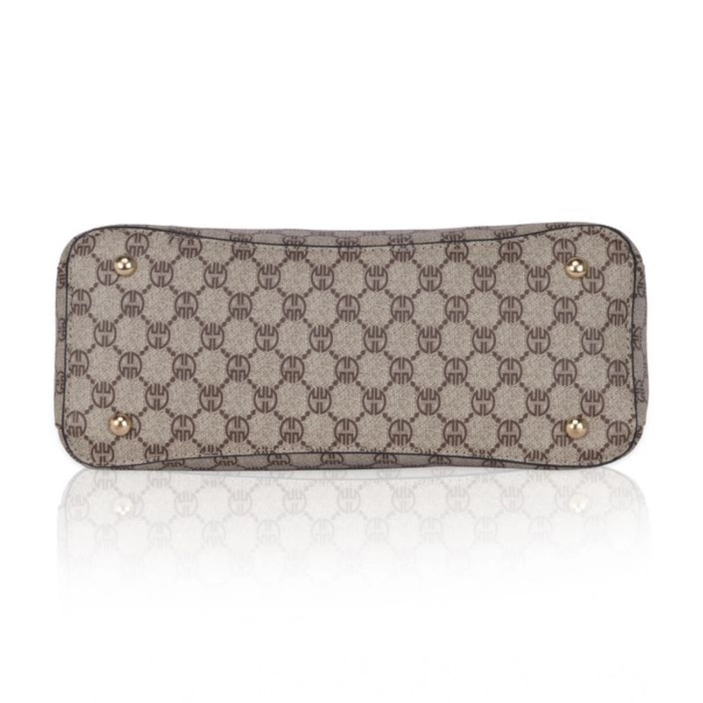 indoraa Women's Faux Leather Printed Handbag (Camel)