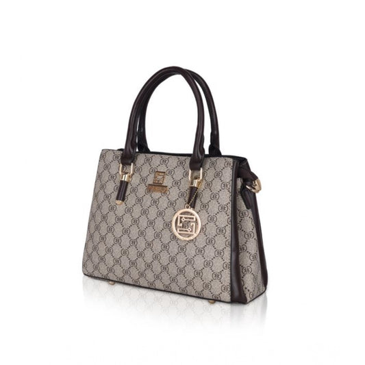 indoraa Women's Faux Leather Printed Handbag (Coffee)