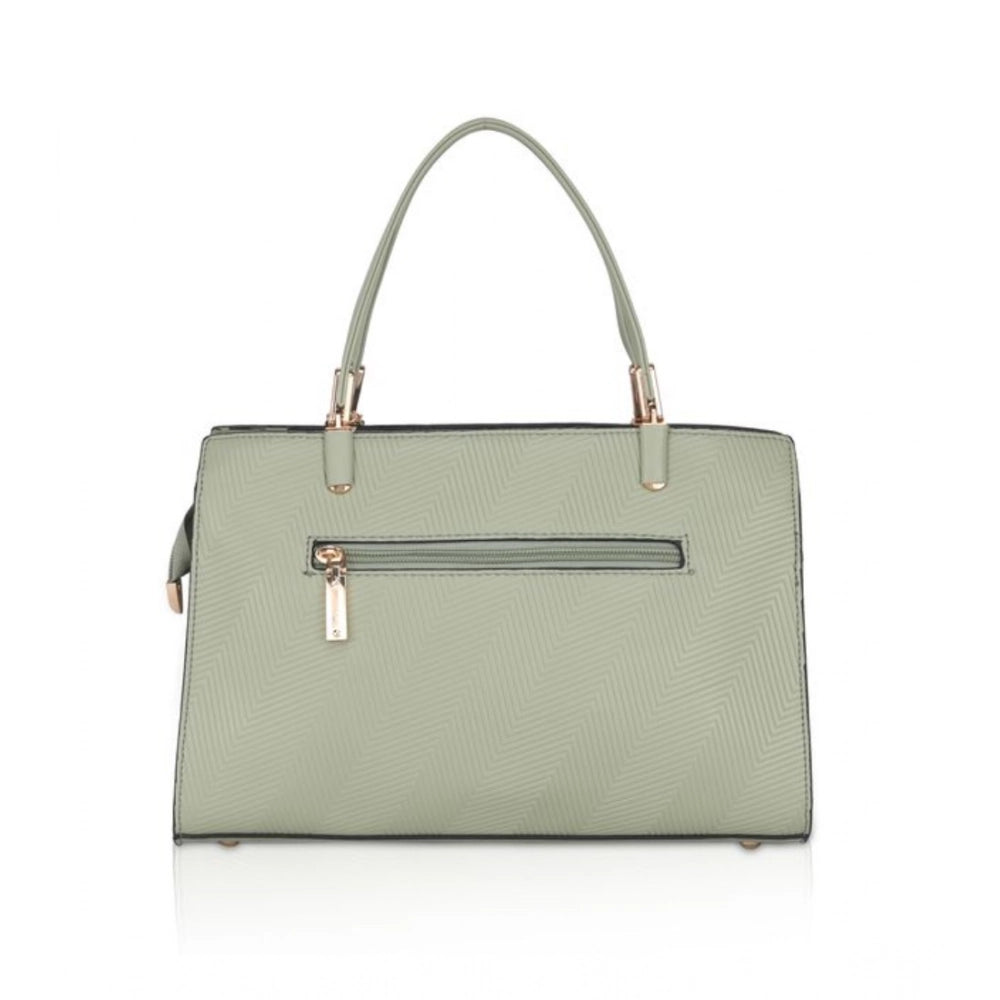 indoraa Women's Faux Leather Textured Adjustable Long Belt Handbag (Green)