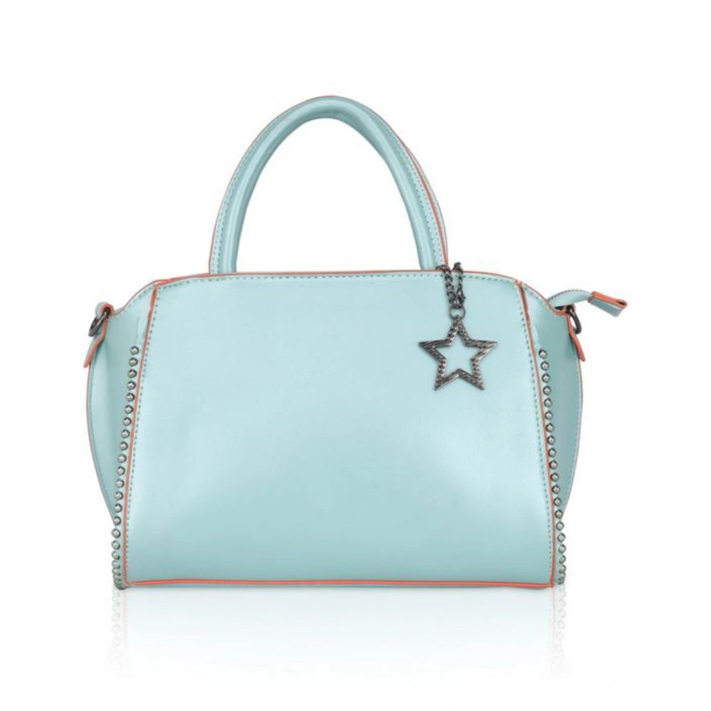 indoraa Women's Faux Leather Metal Beads Handbag (Green)