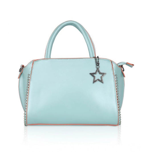 indoraa Women's Faux Leather Metal Beads Handbag (Green)