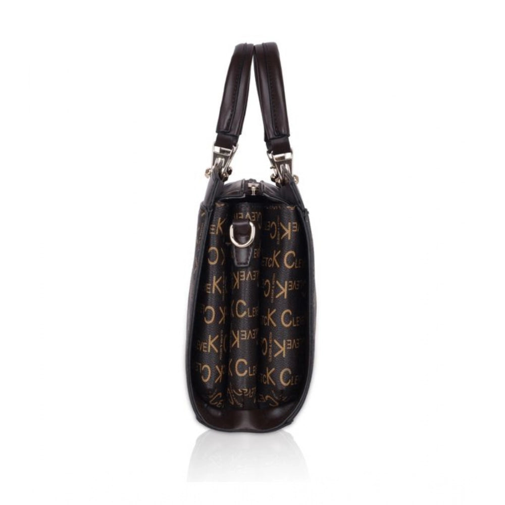 indoraa Women's Faux Leather Printed Handbag (Coffee)